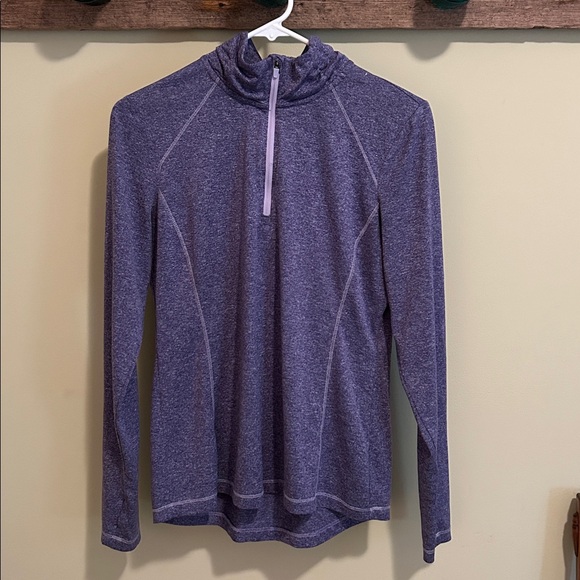 no brand Tops - Long Sleeve Quarter Zip Purple Top